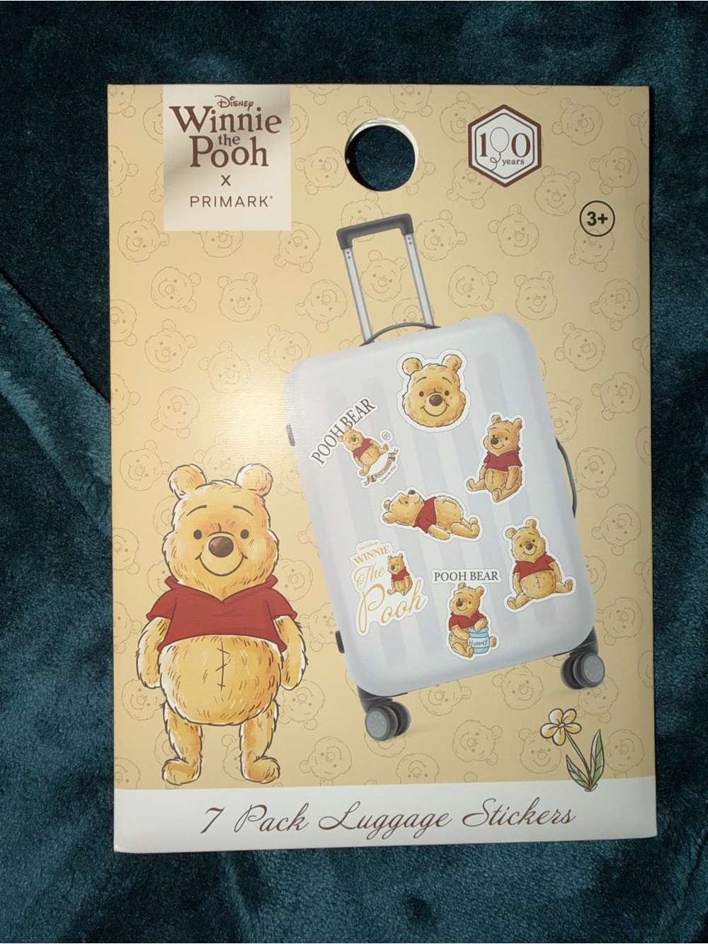 Disney Winnie the Pooh Sticker Sheet - Yellow, Red, Cream
